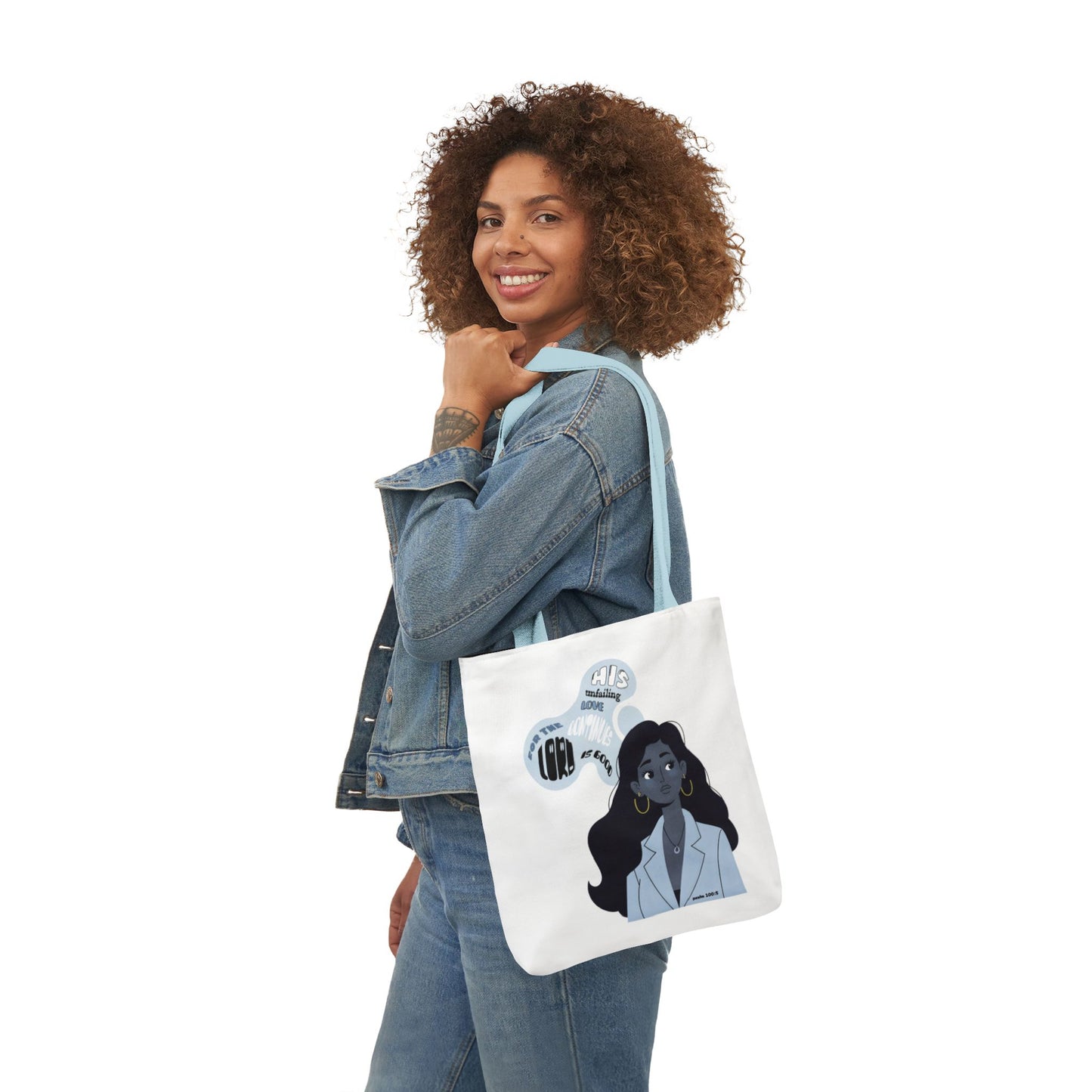 Illustrated Thought Bubble Canvas Tote (Faith Inspired)