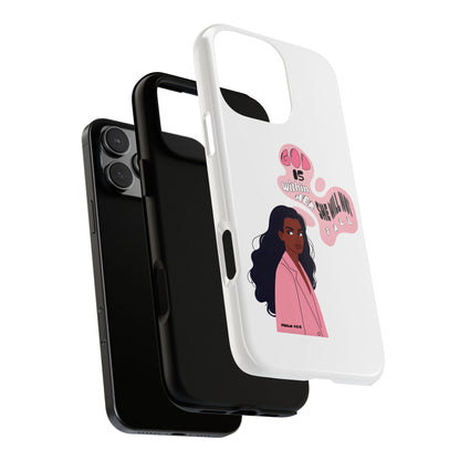 Phone Case — 'God is Within Her, She Will Not Fail' Inspirational Illustrated Case
