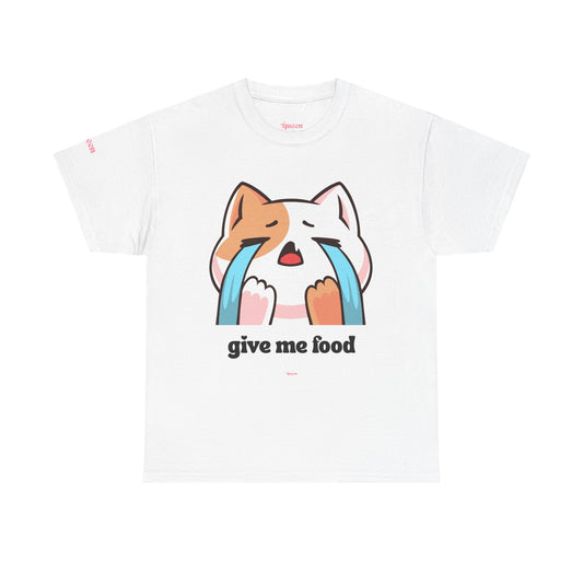 Give Me Food Cat T-Shirt — Cute Crying Kitten Graphic Tee