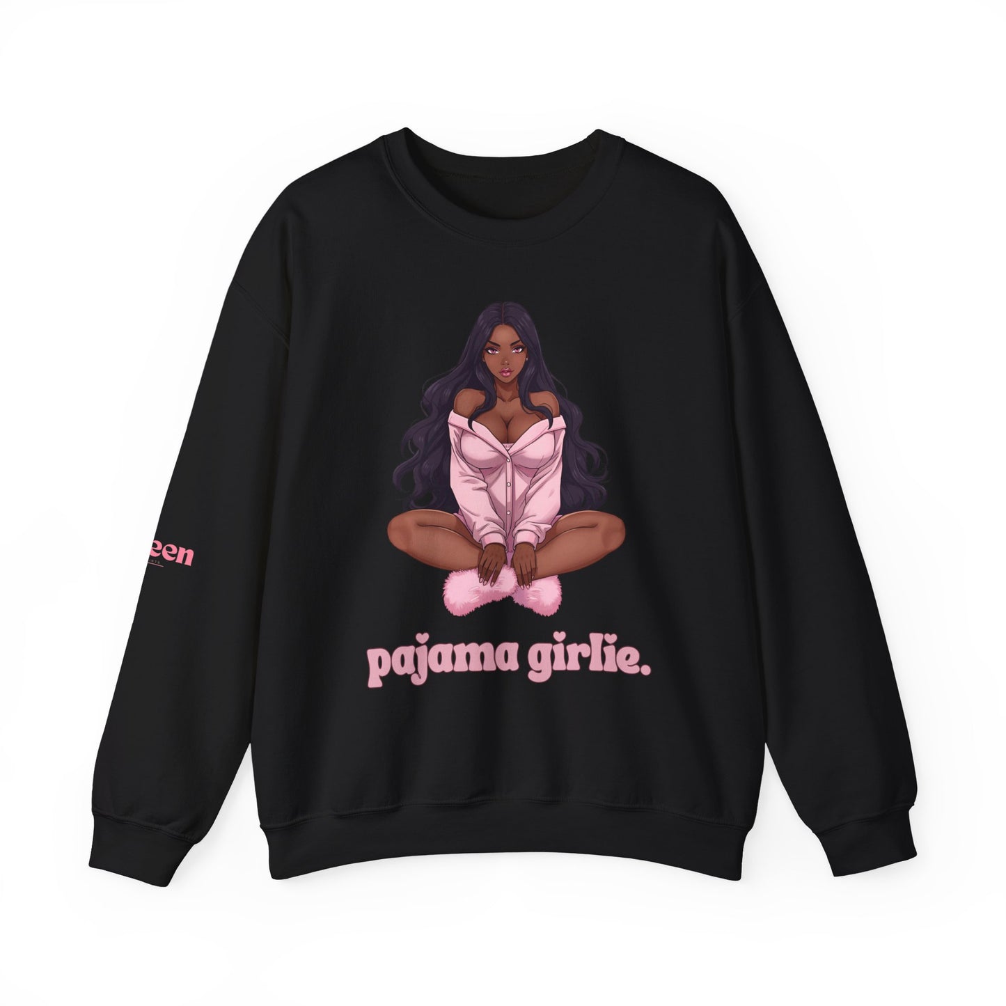 Pajama Girlie Sweatshirt — Cozy Pink Loungewear Crewneck