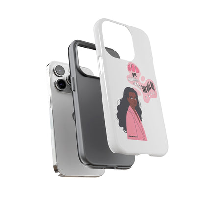 Phone Case — 'God is Within Her, She Will Not Fail' Inspirational Illustrated Case