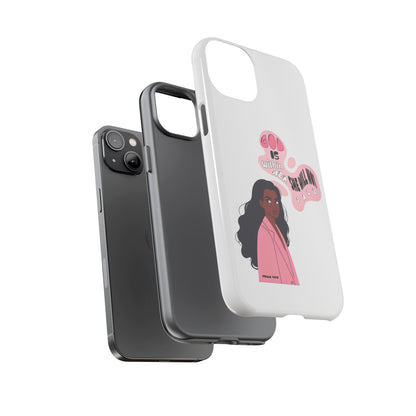 Phone Case — 'God is Within Her, She Will Not Fail' Inspirational Illustrated Case