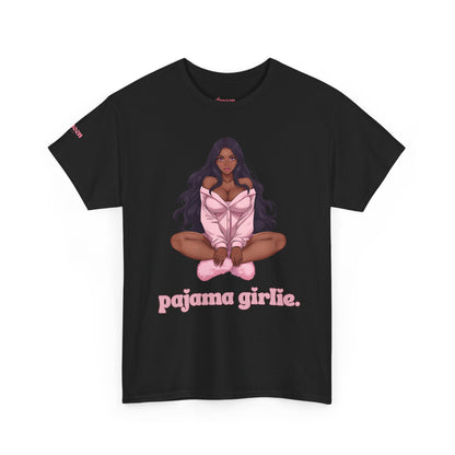 Pajama Girlie Tee — Cute Pink Loungewear Graphic T-Shirt