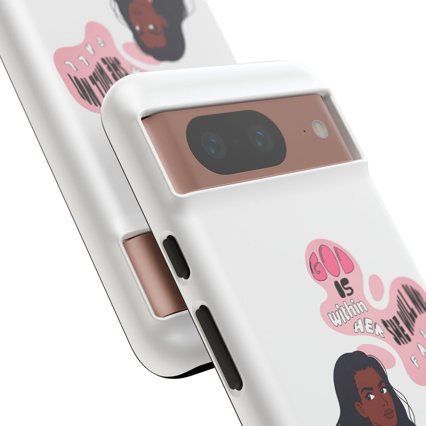 Phone Case — 'God is Within Her, She Will Not Fail' Inspirational Illustrated Case