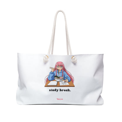 Study Break Weekender Bag — Anime Girl Noodle Tote for Students & Travelers