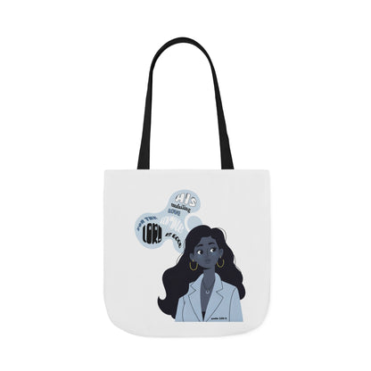 Illustrated Thought Bubble Canvas Tote (Faith Inspired)