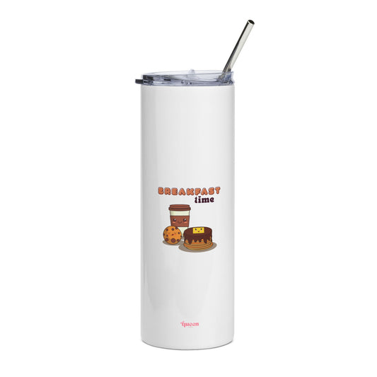 20oz Stainless Tumbler — "Breakfast Time" Cute Coffee & Pastry Travel Cup