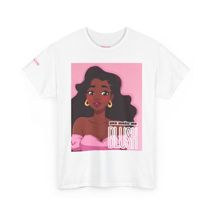 Blush Tee — Pink Retro Afro Girl Graphic T-Shirt