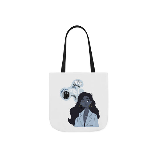 Illustrated Thought Bubble Canvas Tote (Faith Inspired)