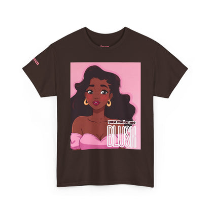 Blush Tee — Pink Retro Afro Girl Graphic T-Shirt