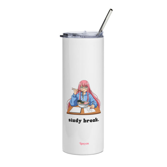 Study Break Tumbler — Anime Girl Stainless Steel 20oz Travel Cup