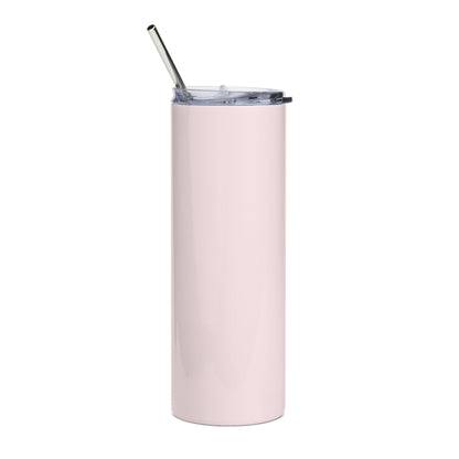 20oz Stainless Tumbler - "Perhaps You Were Born For A Time Such As This" Pink Inspirational Travel Cup