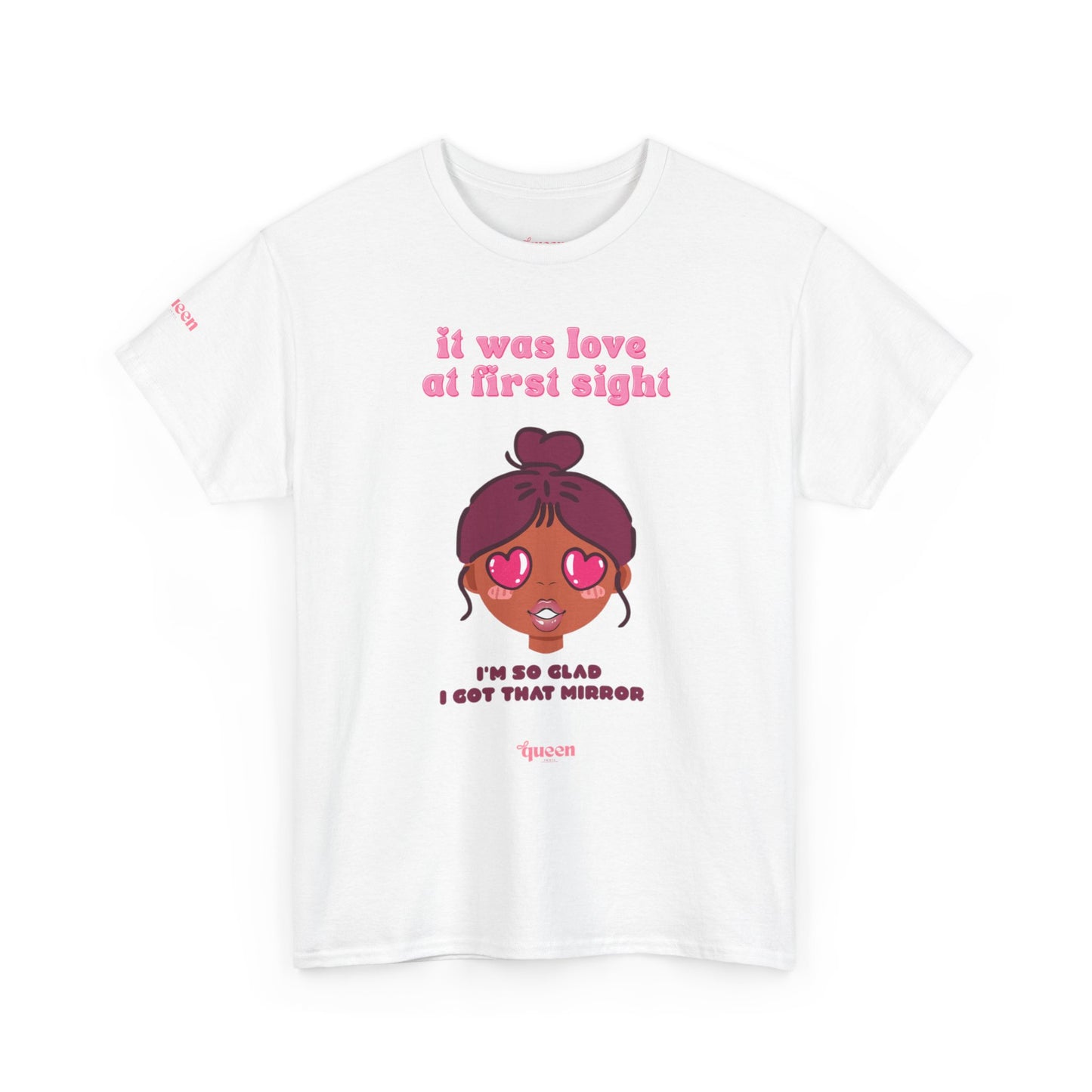T-Shirt — “It Was Love at First Sight” Cute Heart‑Eyes Character Graphic Tee