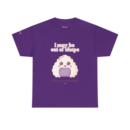 Cute Rice Ball Tee — "I may be out of shape" Kawaii Graphic T-Shirt