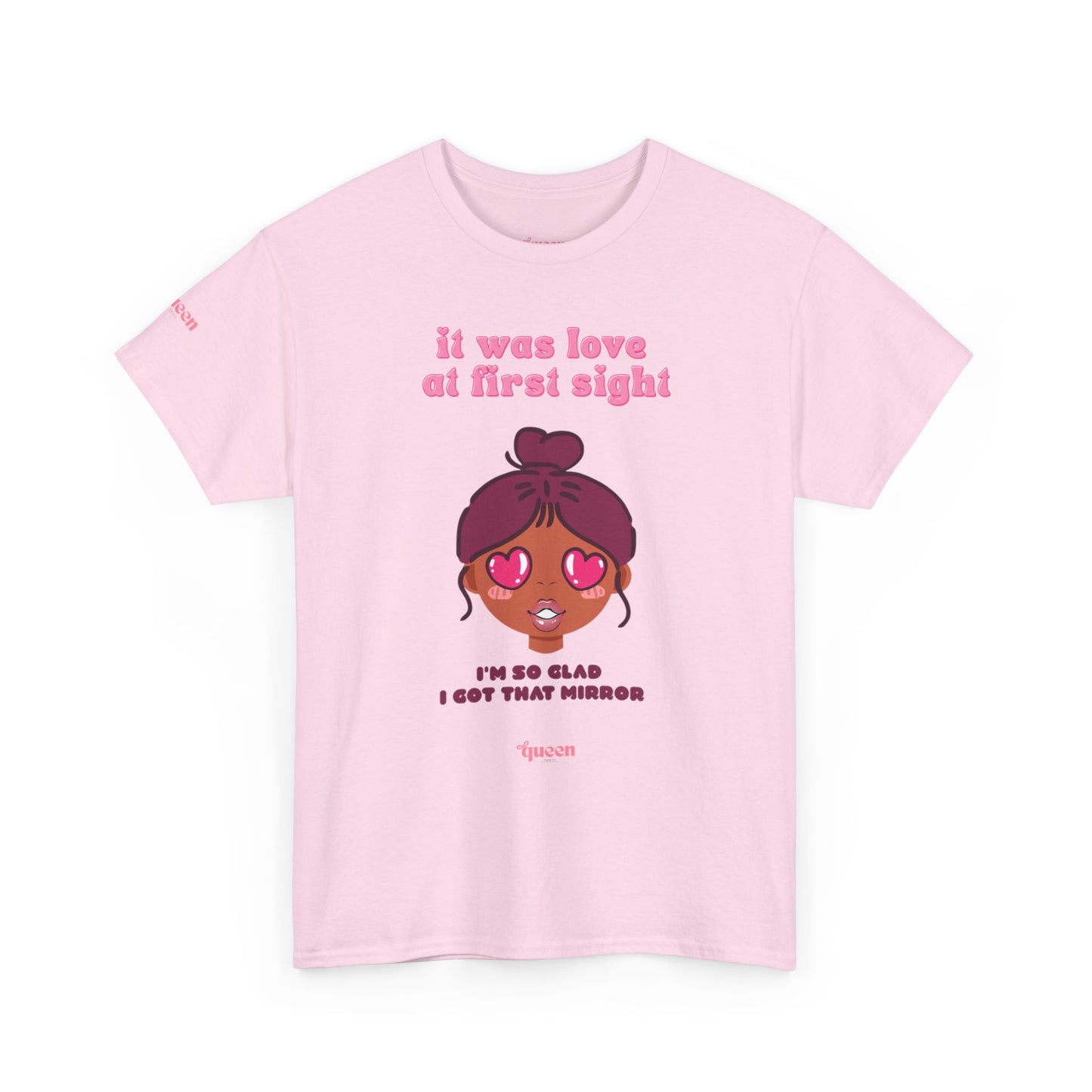 T-Shirt — “It Was Love at First Sight” Cute Heart‑Eyes Character Graphic Tee