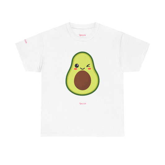Cute Winking Avocado T-Shirt — Kawaii Fruit Graphic Tee