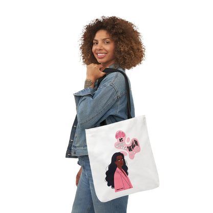 Tote Bag — "God Is Within Her; She Will Not Fail" Illustrated Faith Tote