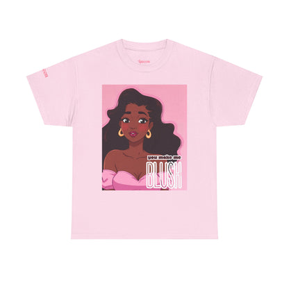 Blush Tee — Pink Retro Afro Girl Graphic T-Shirt