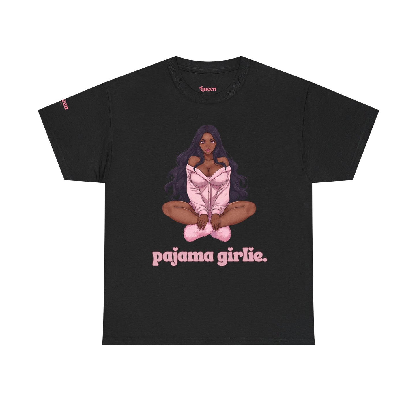 Pajama Girlie Tee — Cute Pink Loungewear Graphic T-Shirt