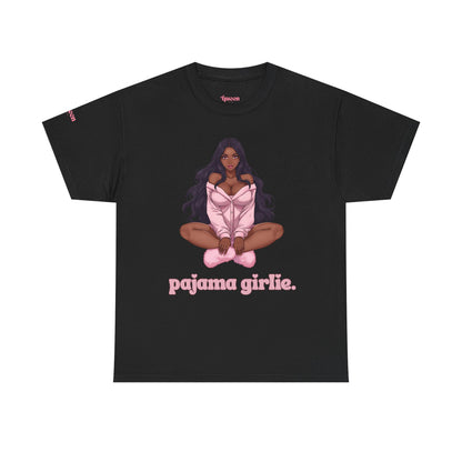 Pajama Girlie Tee — Cute Pink Loungewear Graphic T-Shirt