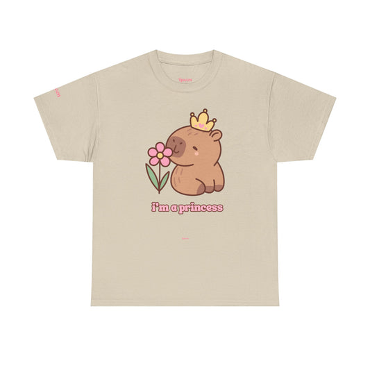 Princess Capybara Tee — "I’m a princess" Cute Animal Graphic Shirt