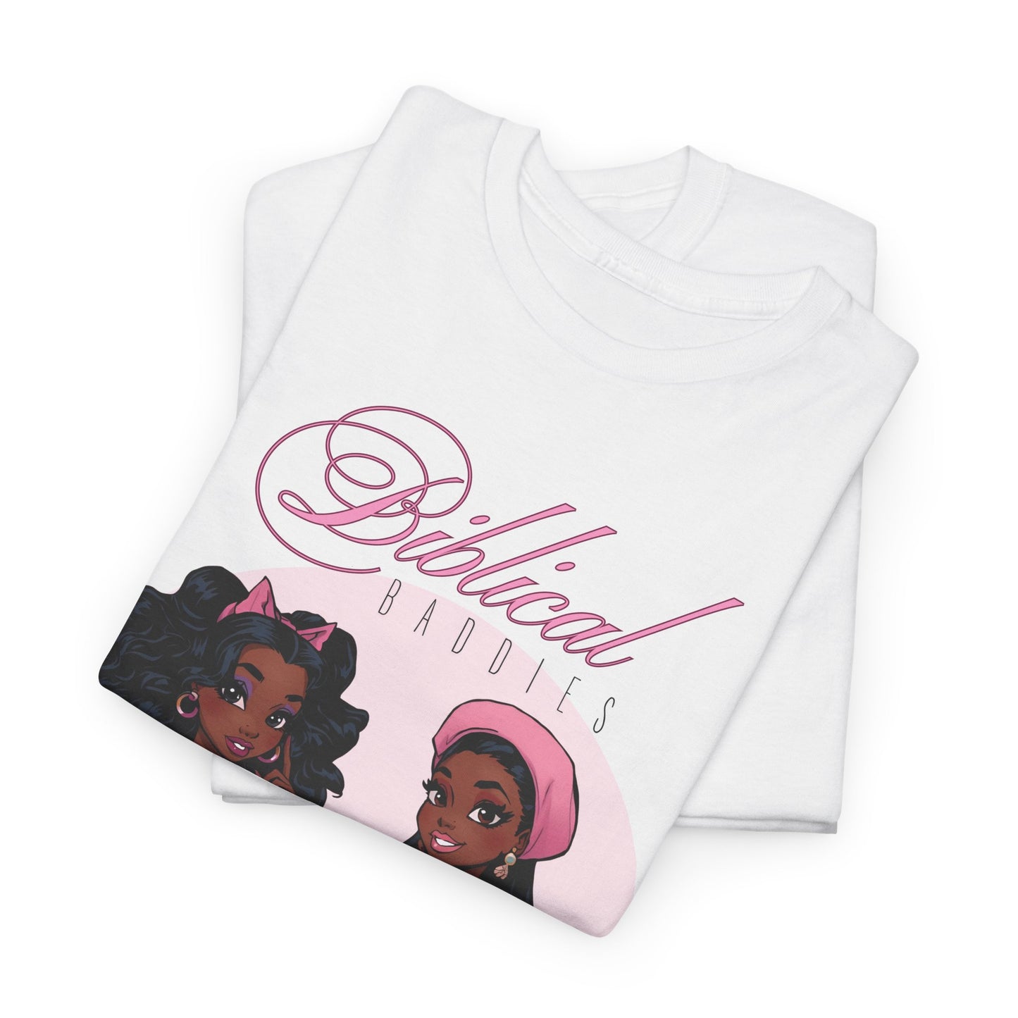 Biblical Badgirls Graphic Tee — Pink Afrocentric Faithful Women T-Shirt