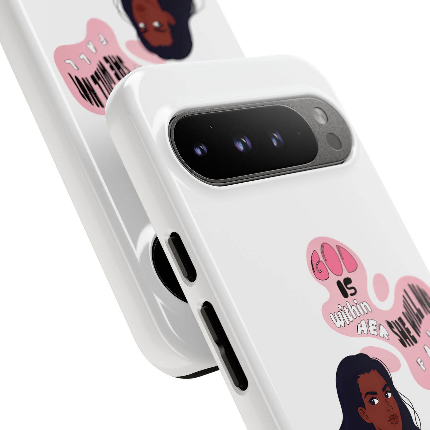 Phone Case — 'God is Within Her, She Will Not Fail' Inspirational Illustrated Case