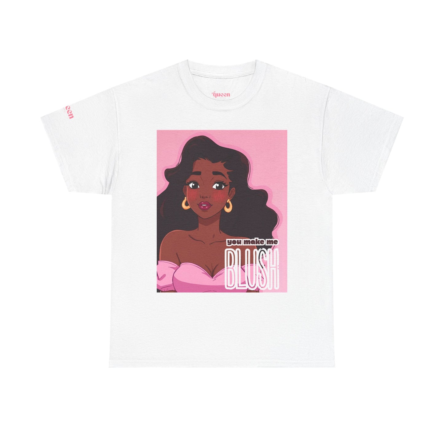 Blush Tee — Pink Retro Afro Girl Graphic T-Shirt