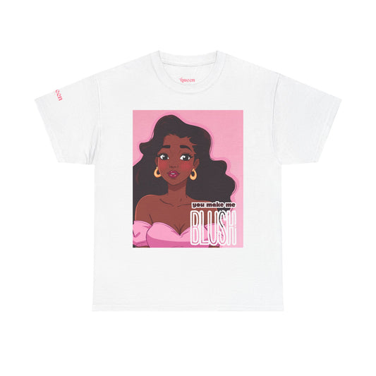 Blush Tee — Pink Retro Afro Girl Graphic T-Shirt