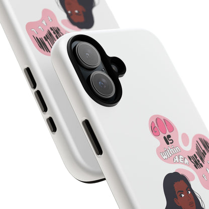 Phone Case — 'God is Within Her, She Will Not Fail' Inspirational Illustrated Case