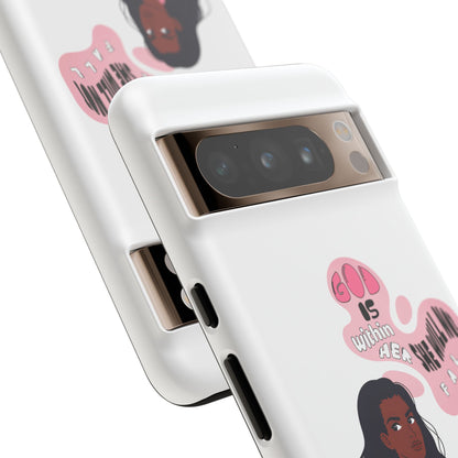 Phone Case — 'God is Within Her, She Will Not Fail' Inspirational Illustrated Case