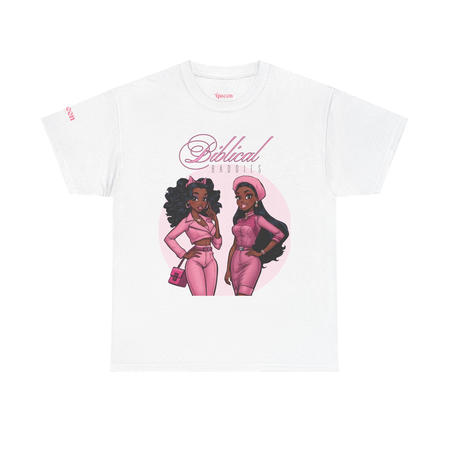 Biblical Badgirls Graphic Tee — Pink Afrocentric Faithful Women T-Shirt