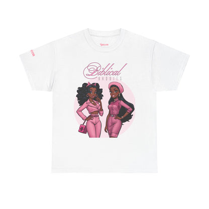 Biblical Badgirls Graphic Tee — Pink Afrocentric Faithful Women T-Shirt