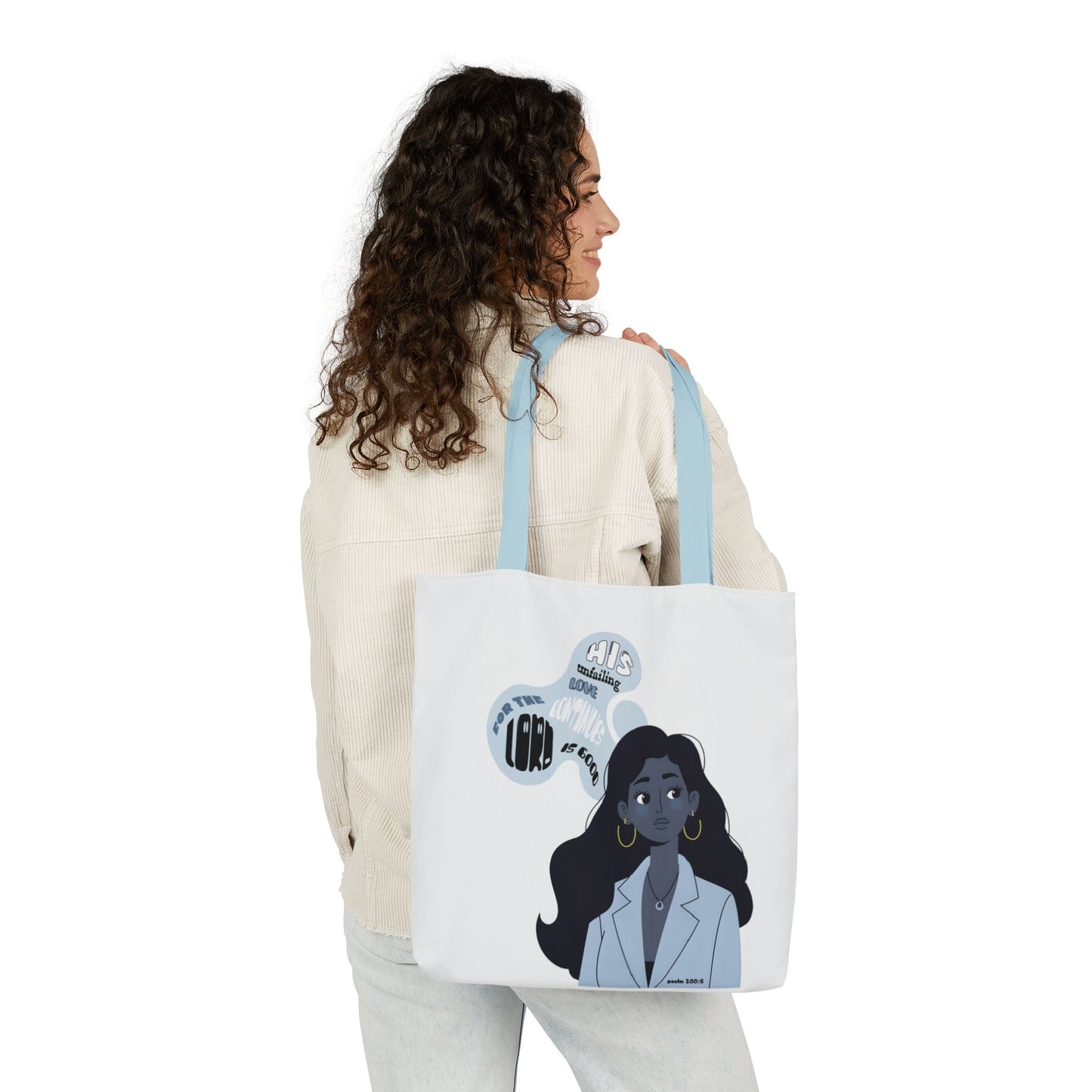 Illustrated Thought Bubble Canvas Tote (Faith Inspired)