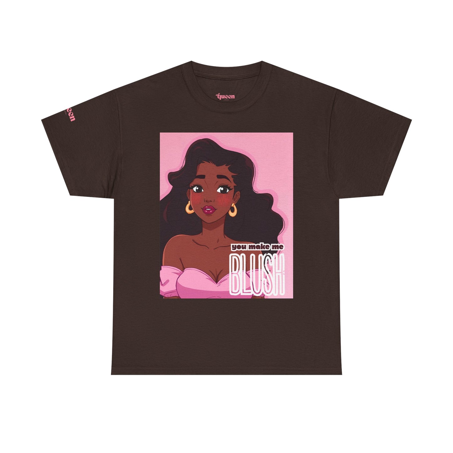 Blush Tee — Pink Retro Afro Girl Graphic T-Shirt
