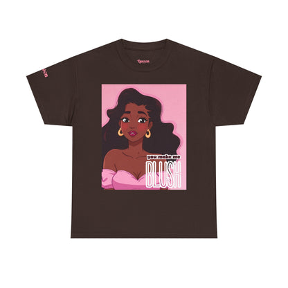 Blush Tee — Pink Retro Afro Girl Graphic T-Shirt